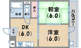 中谷マンション【2階】の間取り