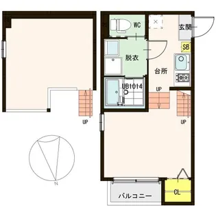 ハーモニーテラス河原町【2階】の間取り