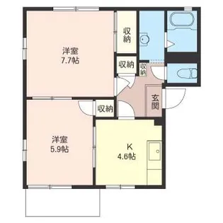 コーポラス東郷B【1階】の間取り