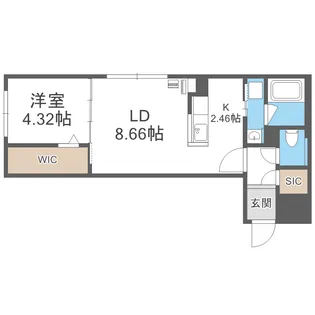 Enchante South6(アンシャンテ サウスシックス)【1階】の間取り