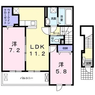 ラ・プランタン【2階】の間取り