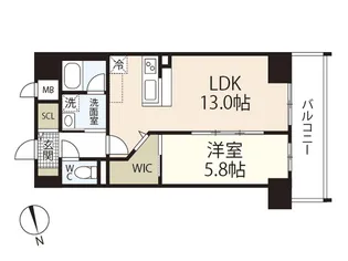 ラフィーネ本川【4階】の間取り
