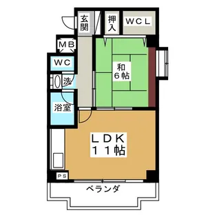 ハイム旭丘【2階】の間取り
