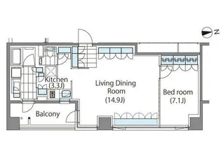 コンフォリア新宿イーストサイドタワーアネックス【3階】の間取り