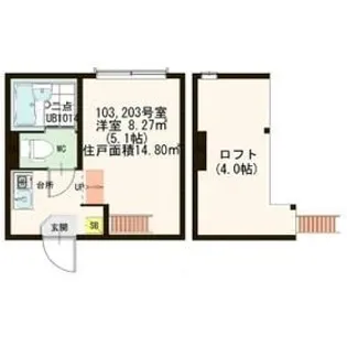 フィオーレ梅島【2階】の間取り