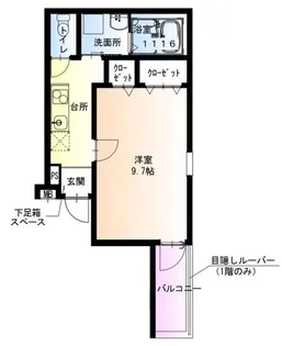 フジパレス西湊I番館【1階】の間取り