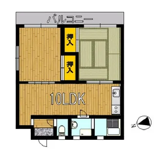 オーサンス西山【2階】の間取り