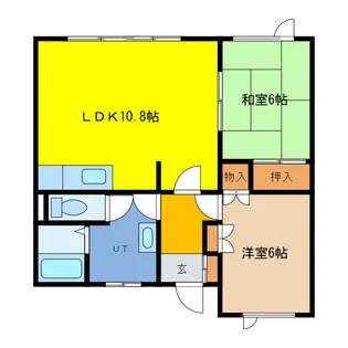北海道千歳市青葉8【アパート】の間取り