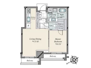 パークコート六本木ヒルトップ【6階】の間取り