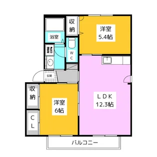 ディアスいすよ D棟【2階】の間取り