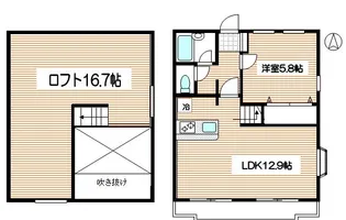 クレールB【2階】の間取り