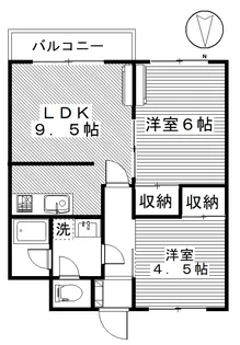 リバーサイドサンオー【1階】の間取り