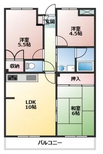 ベルメゾン武蔵浦和【4階】の間取り