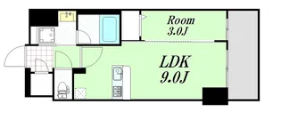 エステムコート堺筋本町【10階】の間取り