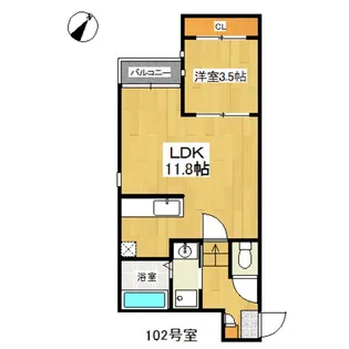 福岡県福岡市南区大楠2【アパート】の間取り