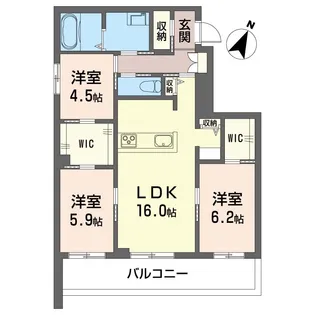 リリーフィア【3階】の間取り
