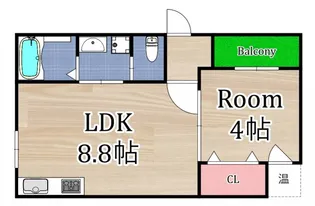 大阪府大阪市都島区中野町3【アパート】の間取り