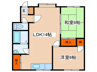 ハイツ第2クラークヒル【2階】の間取り