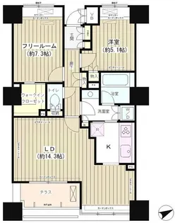 エンブレムコート明石町【9階】の間取り