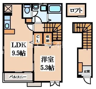 ワン・パーパスピュアIII【2階】の間取り