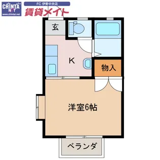 メゾンアミータ【2階】の間取り