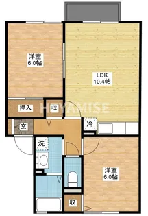 セジュールあいのA棟【2階】の間取り