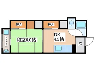 福島ハイツ【4階】の間取り