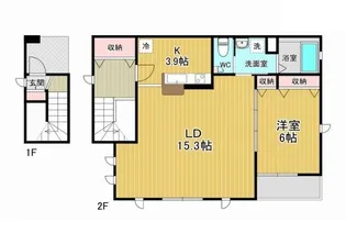 東京都世田谷区大原1【アパート】の間取り