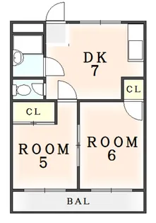 徳島県阿南市宝田町今市イシン坊【マンション】の間取り