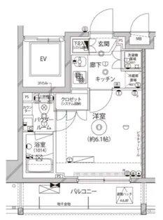 レアライズ平和島【6階】の間取り