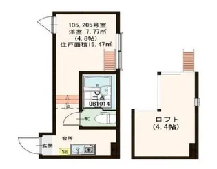 フィオーレ梅島【2階】の間取り