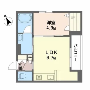ヒールコート本町【2階】の間取り