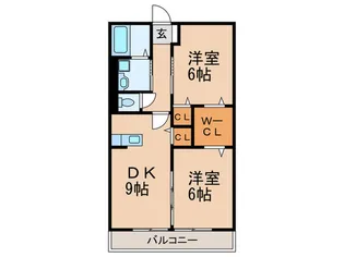 ガーデンピュア【2階】の間取り