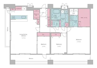 レジディア西麻布【14階】の間取り