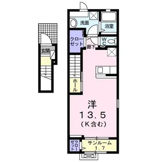 エクラテラスB【2階】の間取り