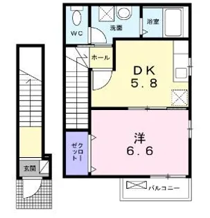 ベル ド ニュイット【2階】の間取り