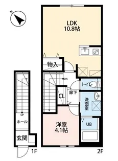 メゾンドプルーン北山【2階】の間取り