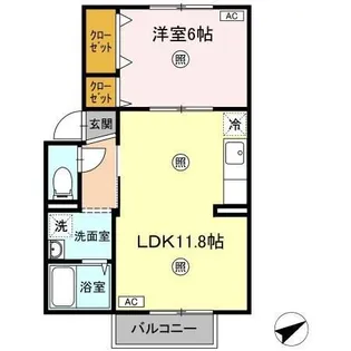 New プレジール倉敷 A棟【1階】の間取り