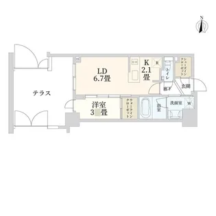 オープンレジデンシア高輪ザ・ハウス【1階】の間取り