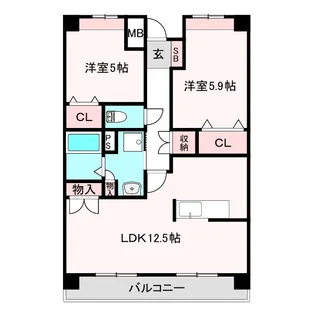 ハーヴェスト今川2番館【2階】の間取り