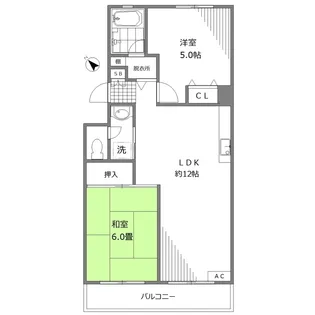 リバーサイドハイツ3号棟【3階】の間取り