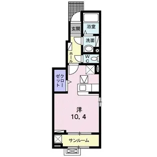 ロイヤルウエスト IV【1階】の間取り