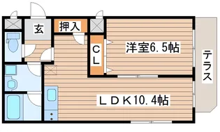 八乙女中央弐番館【2階】の間取り