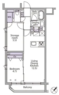 イプセ代々木レジデンス【4階】の間取り