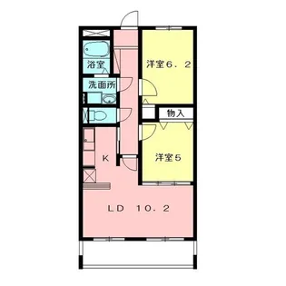 グリュック神明【2階】の間取り
