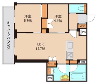 Victoire南流山【6階】の間取り