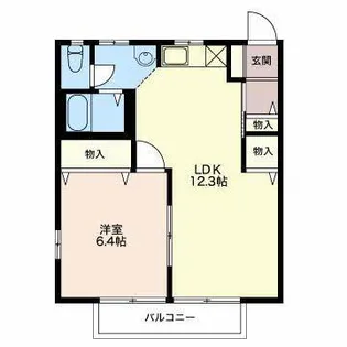 ディアスメロディA【1階】の間取り