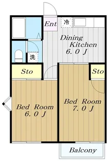 ナカマルハイツII【2階】の間取り