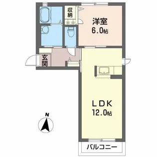 マノワール・デ・テクラB【2階】の間取り