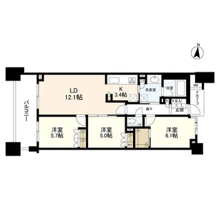 ブランズ市が尾ヒルトップ【2階】の間取り